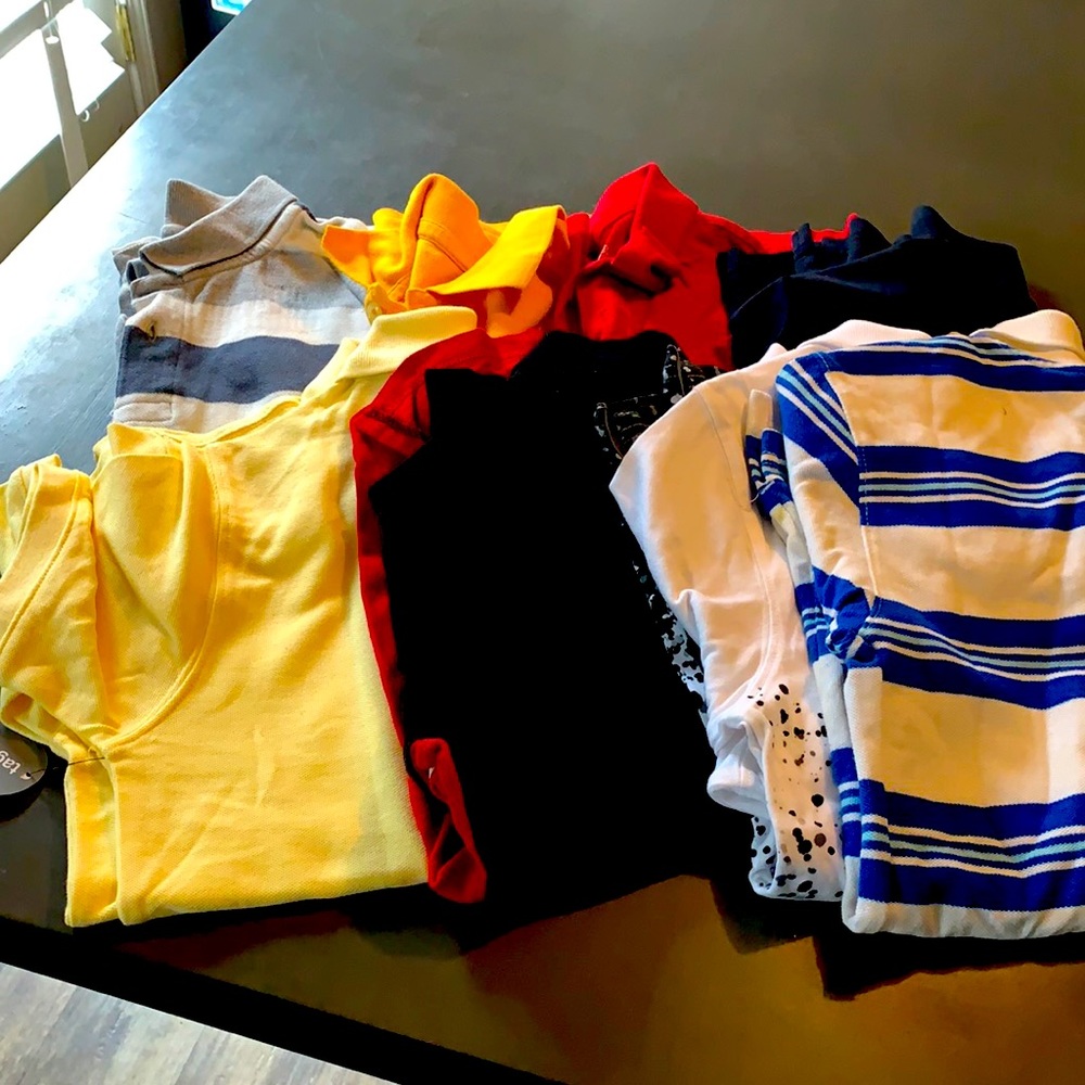 7 boy’s collard short sleeve shirts